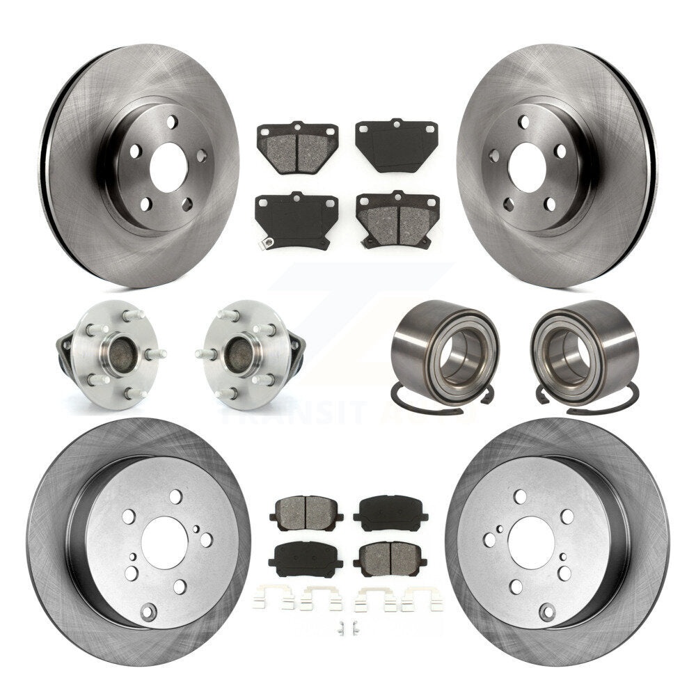 Kit de plaquettes de Rotor de frein, roulement de moyeu avant et arrière (10 pièces), pour Toyota Matrix Corolla Vib