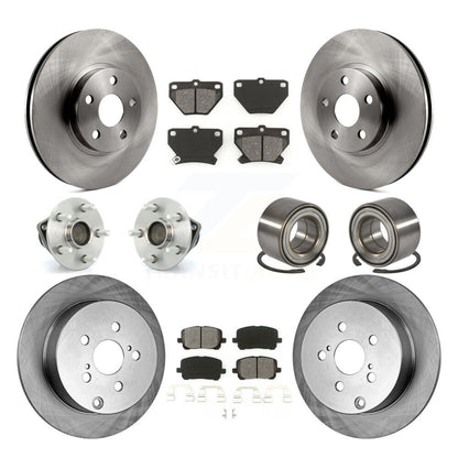 Kit de plaquettes de Rotor de frein, roulement de moyeu avant et arrière (10 pièces), pour Toyota Matrix Corolla Vib