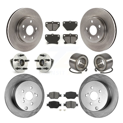 Kit de rotors et plaquettes de frein à disque, roulements de moyeu avant et arrière (10 pièces) pour Toyota Celica