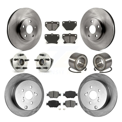 Kit de rotors et plaquettes de frein à disque, roulements de moyeu avant et arrière (10 pièces) pour Toyota Celica
