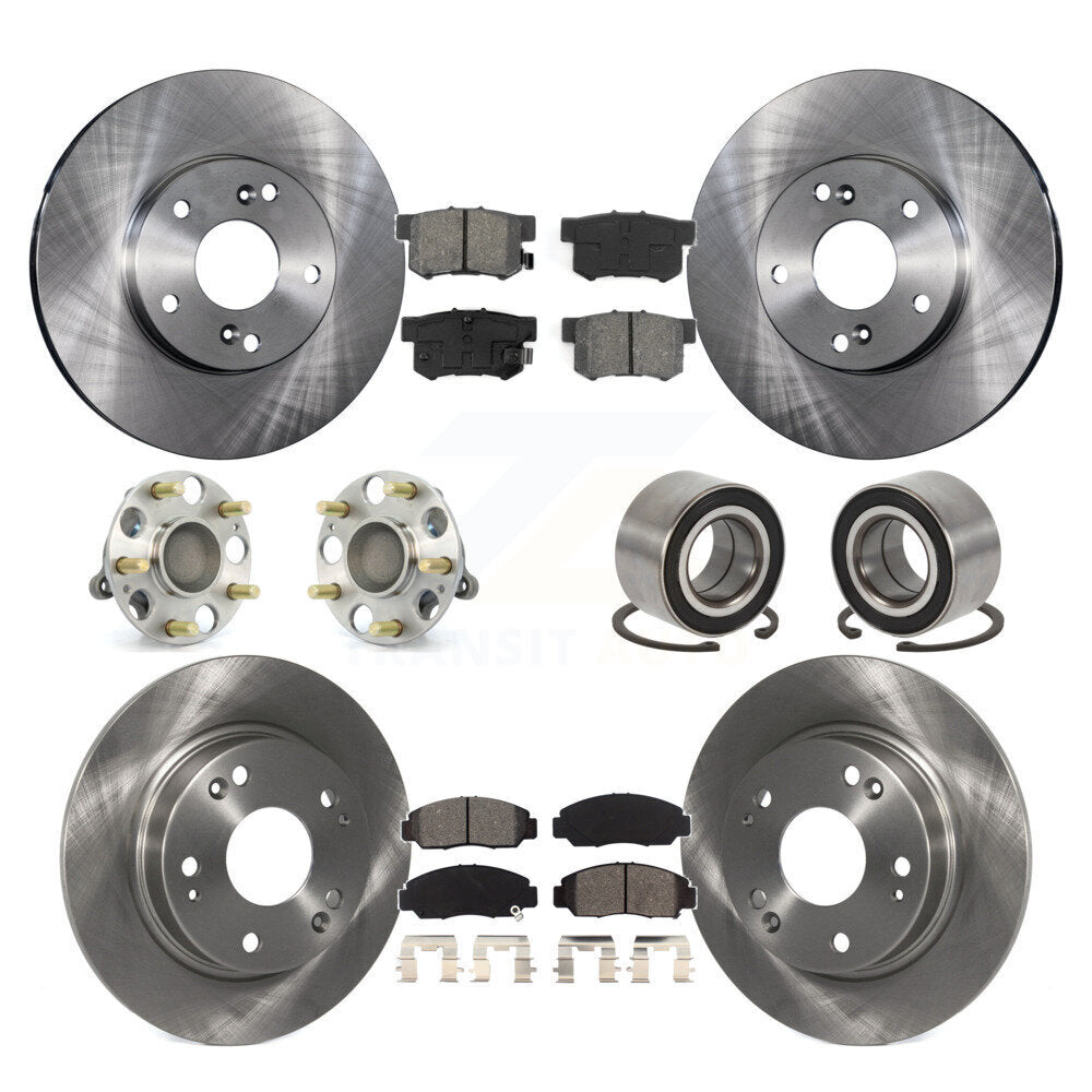 Kit de rotors et plaquettes de frein à disque, roulement de moyeu de roue avant et arrière (10 pièces) pour Acura CS