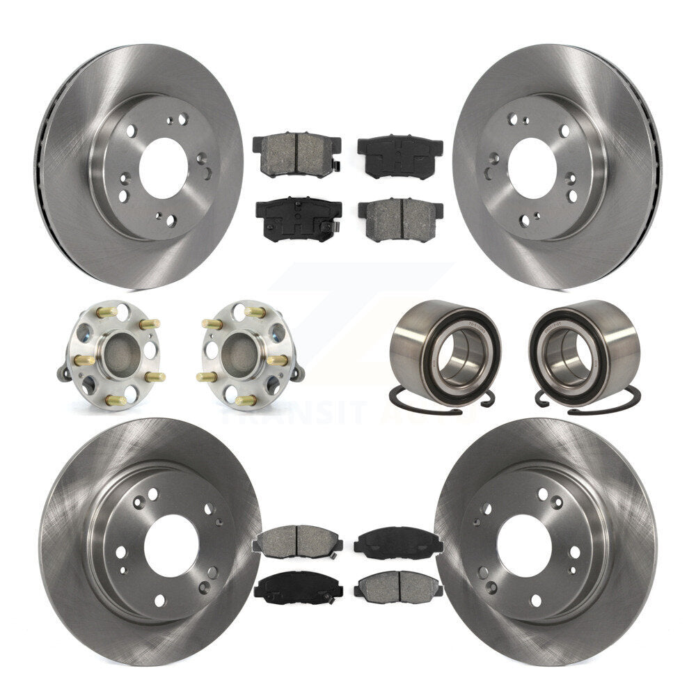 Kit de Rotor et de plaquettes de frein à disque, roulement de moyeu de roue avant et arrière (10 pièces) pour Honda Civi