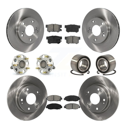 Kit de Rotor et de plaquettes de frein à disque, roulement de moyeu de roue avant et arrière (10 pièces) pour Honda Civi