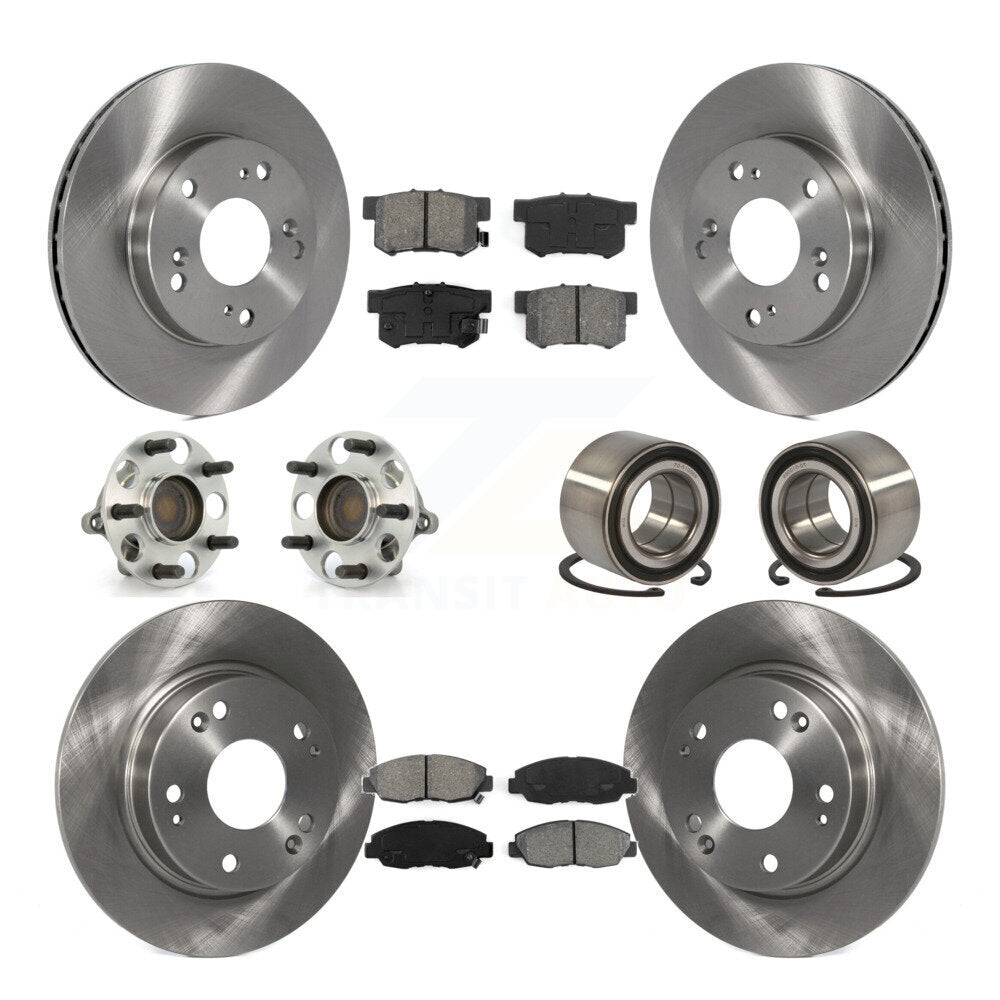 Kit de Rotor et de plaquettes de frein à disque, roulement de moyeu de roue avant et arrière (10 pièces) pour Honda Civi
