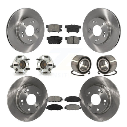 Kit de Rotor et de plaquettes de frein à disque, roulement de moyeu de roue avant et arrière (10 pièces) pour Honda Civi