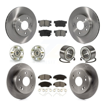 Kit de plaquettes de Rotor de frein à disque, roulement de moyeu avant et arrière (10 pièces) pour Honda Civic Si 2004