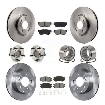 Kit de rotors et plaquettes de frein à disque, roulements de moyeu avant et arrière (10 pièces) pour Hyundai Sonat