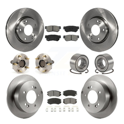 Kit de plaquettes de Rotor de frein, roulement de moyeu avant et arrière (10 pièces), pour Hyundai Sonata Kia Optim