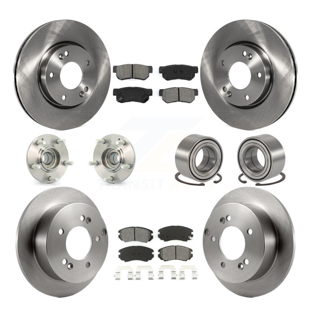 Kit de Rotor et de plaquettes de frein, roulement de moyeu avant et arrière (10 pièces) pour Hyundai Tucson Kia FW