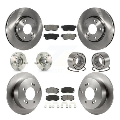 Kit de Rotor et de plaquettes de frein, roulement de moyeu avant et arrière (10 pièces) pour Hyundai Tucson Kia FW