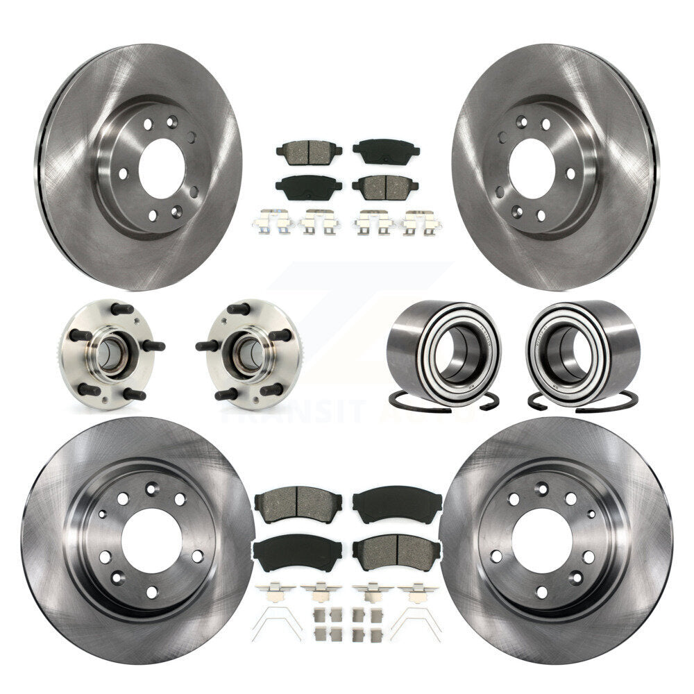 Kit de rotors et plaquettes de frein, roulement de moyeu avant et arrière (10 pièces), pour Ford Fusion Mazda 6 MK