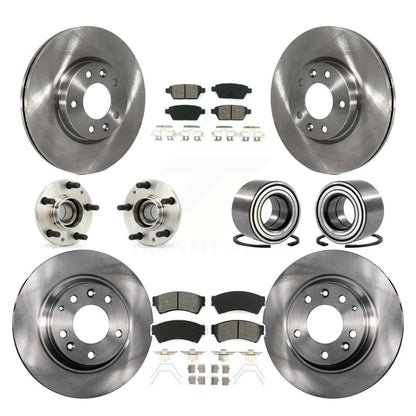 Kit de rotors et plaquettes de frein, roulement de moyeu avant et arrière (10 pièces), pour Ford Fusion Mazda 6 MK