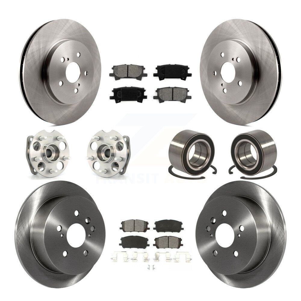 Kit de Rotor et de plaquettes de frein, roulement de moyeu avant et arrière (10 pièces) pour Lexus RX350 RX330 Toyot