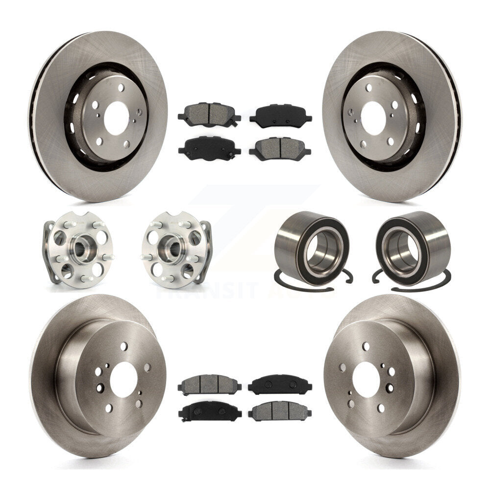 Kit de plaquettes de Rotor de frein, roulement de moyeu avant et arrière (10 pièces) pour Toyota Venza AW 2009 – 2016