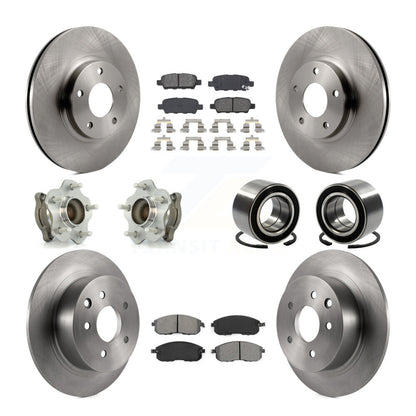 Kit de rotors et plaquettes de frein à disque, roulements de moyeu avant et arrière (10 pièces) pour Nissan Altima