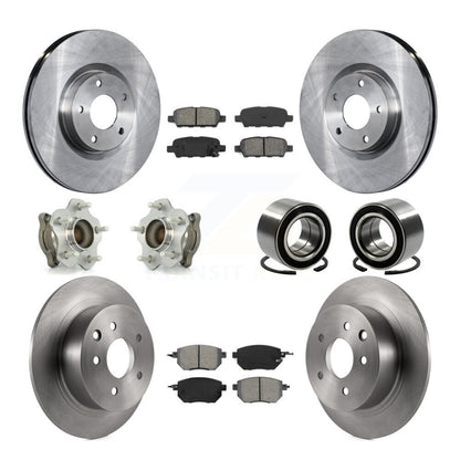 Kit de plaquettes de Rotor de frein à disque, roulement de moyeu avant et arrière (10 pièces) pour Nissan Altima Maxim