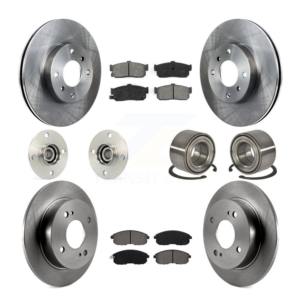Kit de rotors et plaquettes de frein à disque, roulement de moyeu avant et arrière (10 pièces) pour Nissan Sentra 2.0