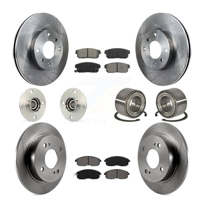 Kit de rotors et plaquettes de frein avec roulement de moyeu avant et arrière (10 pièces) pour Nissan Sentra 2002 2.5