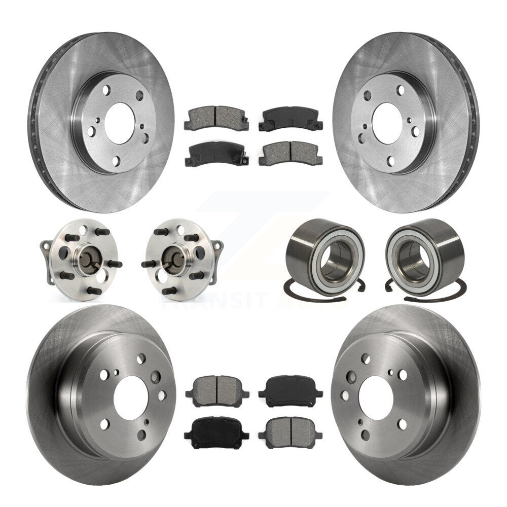 Kit de plaquettes de Rotor de frein, roulement de moyeu avant et arrière (10 pièces), pour Toyota Camry Solara Lexu
