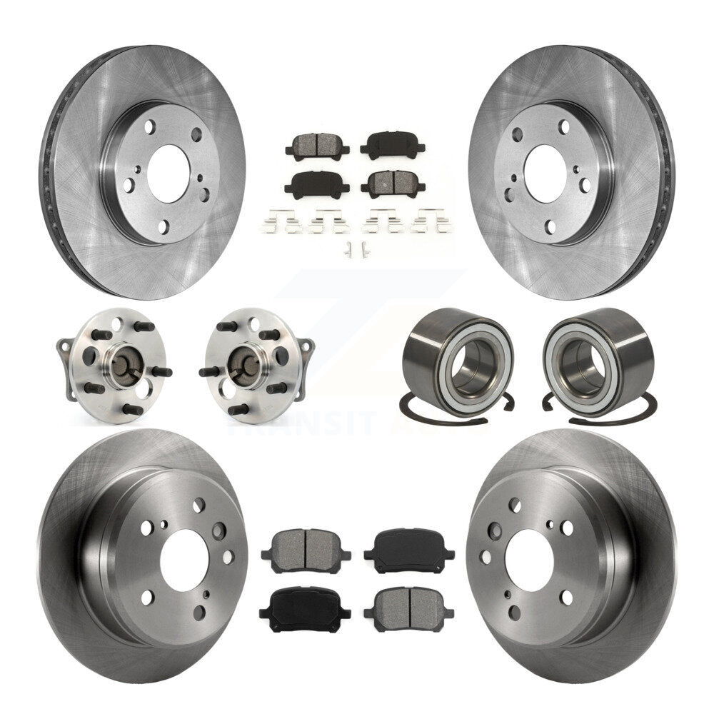 Kit de Rotor et de plaquettes de frein à disque, roulement de moyeu avant et arrière (10 pièces) pour Toyota Camry Solar