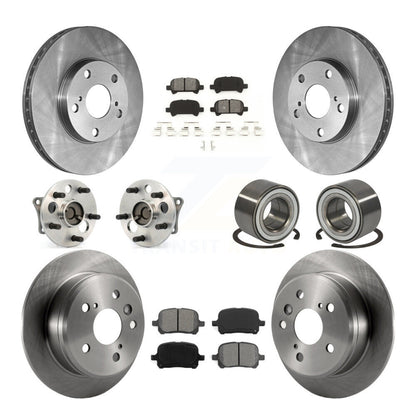 Kit de Rotor et de plaquettes de frein à disque, roulement de moyeu avant et arrière (10 pièces) pour Toyota Camry Solar