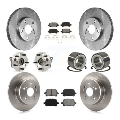 Kit de rotors et plaquettes de frein avec roulement de moyeu avant et arrière (10 pièces) pour Toyota Avalo 2000 – 2004