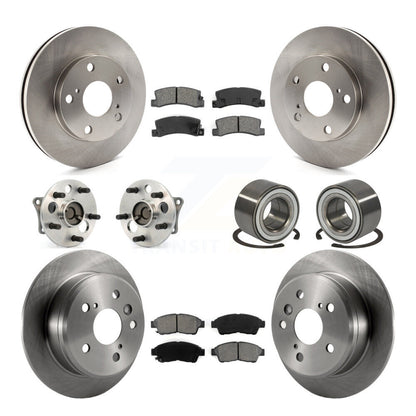 Kit de rotors et plaquettes de frein à disque, roulements de moyeu avant et arrière (10 pièces) pour Toyota Camry