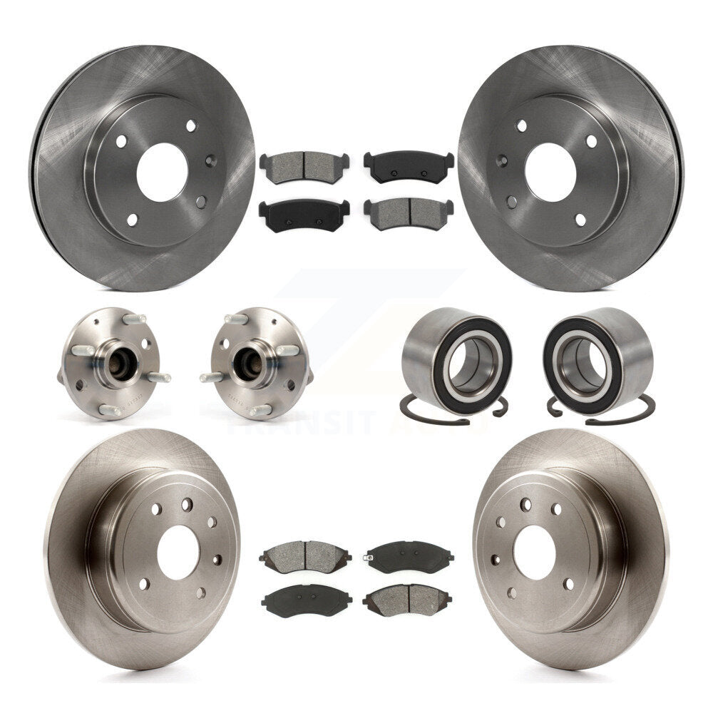 Kit de rotors et plaquettes de frein, roulement de moyeu avant et arrière (10 pièces) pour Chevrolet Optra non AB