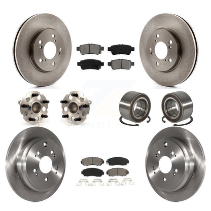 Kit de rotors et plaquettes de frein avec roulement de moyeu avant et arrière (10 pièces) pour Honda Odysse 2005-2010