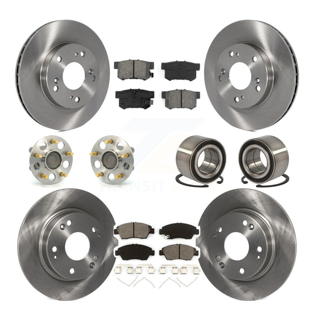 Kit de Rotor et de plaquettes de frein à disque, roulement de moyeu de roue avant et arrière (10 pièces) pour Honda Civi