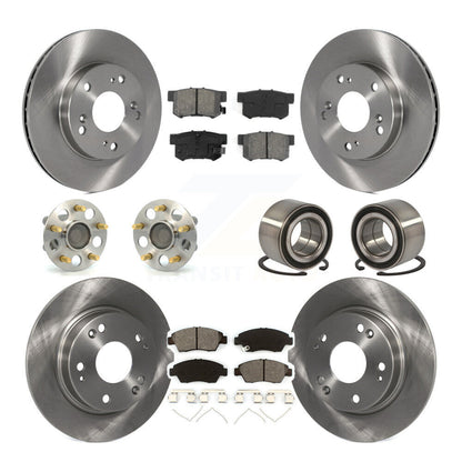 Kit de Rotor et de plaquettes de frein à disque, roulement de moyeu de roue avant et arrière (10 pièces) pour Honda Civi