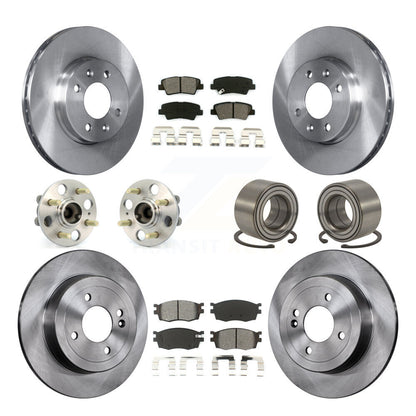Kit de plaquettes de Rotor de frein, roulement de moyeu avant et arrière (10 pièces), pour Hyundai Accent 4 roues AB