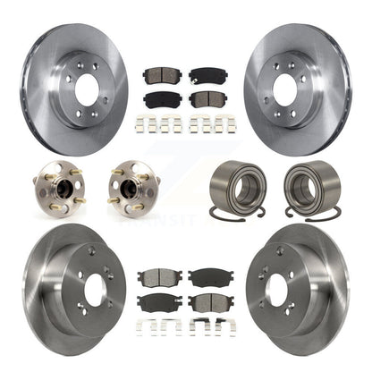 Kit de Rotor et de plaquettes de frein, roulement de moyeu avant et arrière (10 pièces) pour Hyundai Accent Kia Ri