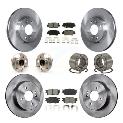 Kit de plaquettes de Rotor de frein, roulement de moyeu avant et arrière (10 pièces) pour Hyundai Accent non AB 11