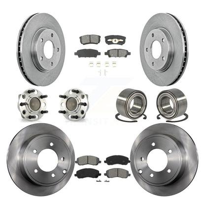 Kit de rotors et plaquettes de frein à disque, roulements de moyeu avant et arrière (10 pièces) pour Dodge Caliber