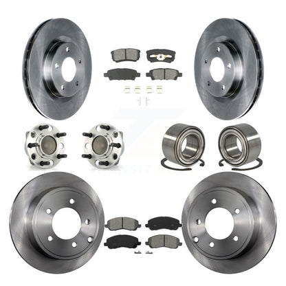 Kit de rotors et plaquettes de frein à disque, roulements de moyeu avant et arrière (10 pièces) pour Dodge Caliber