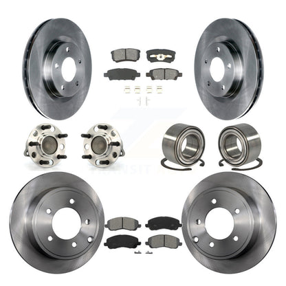 Kit de plaquettes de Rotor de frein, roulement de moyeu avant et arrière (10 pièces) pour Jeep Patriot Compass Dodg