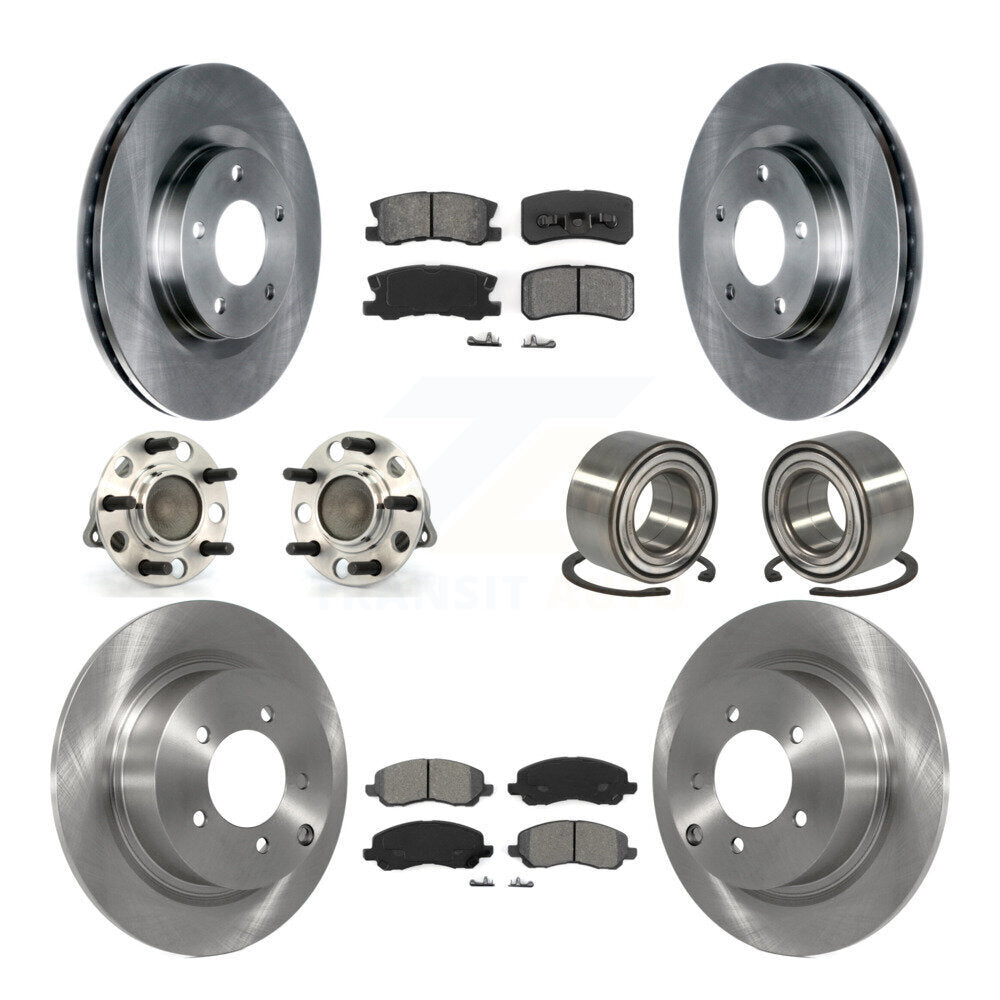 Kit de Rotor et de plaquettes de frein, roulement de moyeu avant et arrière (10 pièces) pour Jeep Patriot Compass FW