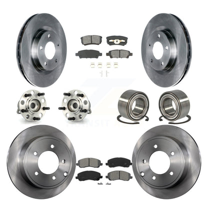 Kit de plaquettes de Rotor de frein, roulement de moyeu avant et arrière (10 pièces) pour Jeep Patriot Compass Dodg