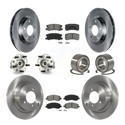 Kit de plaquettes de Rotor de frein à disque, roulement de moyeu avant et arrière (10 pièces) pour Jeep Patriot Compas