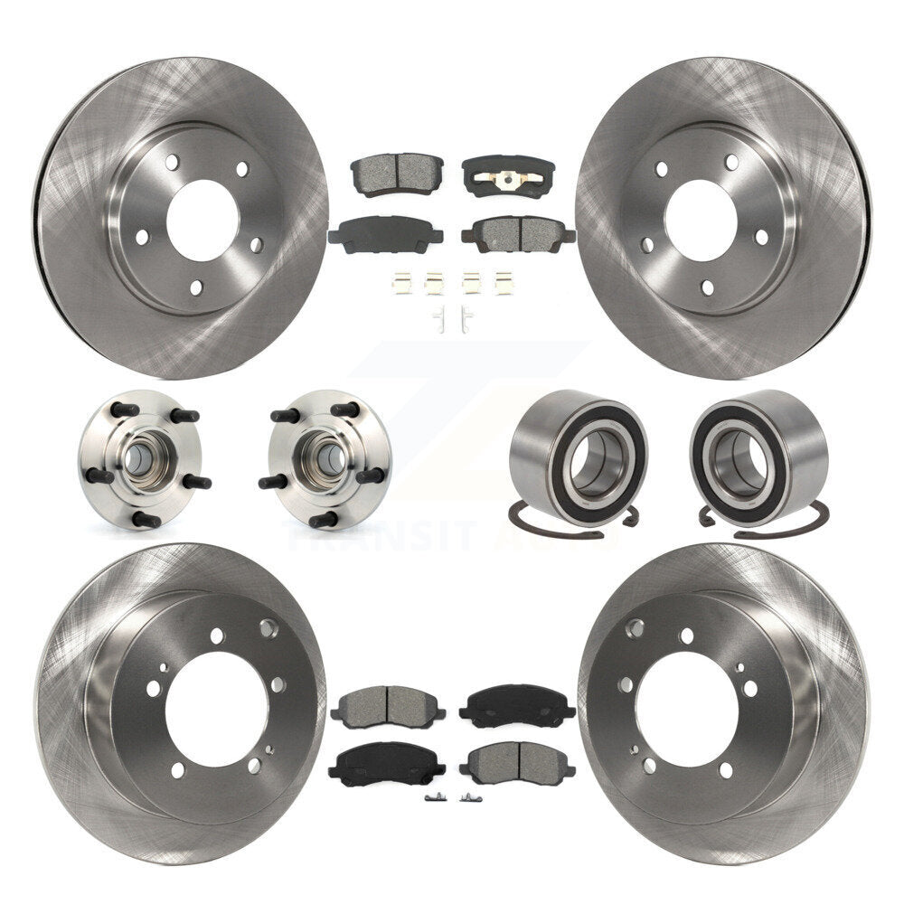 Kit de plaquettes de Rotor de frein, roulement de moyeu avant et arrière (10 pièces) pour Mitsubishi Lancer Ralliar