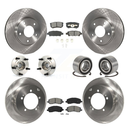 Kit de plaquettes de Rotor de frein, roulement de moyeu avant et arrière (10 pièces) pour Mitsubishi Lancer Ralliar