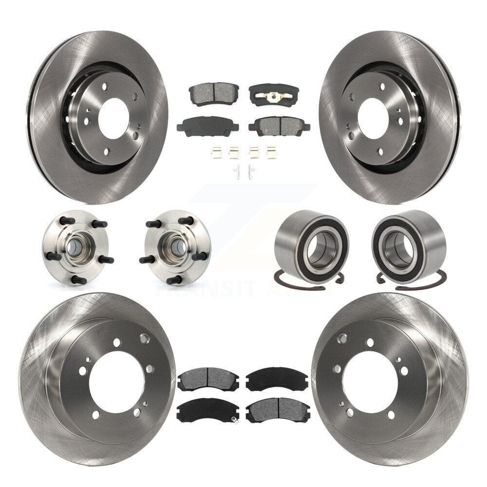 Kit de Rotor et de plaquettes de frein, roulement de moyeu avant et arrière (10 pièces) pour Mitsubishi Outlander FW