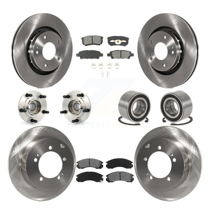 Kit de Rotor et de plaquettes de frein, roulement de moyeu avant et arrière (10 pièces) pour Mitsubishi Outlander FW