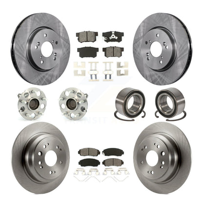 Kit de plaquettes de rotor de frein, roulement de moyeu avant et arrière (10 pièces) pour Honda Crosstour FW 13-15