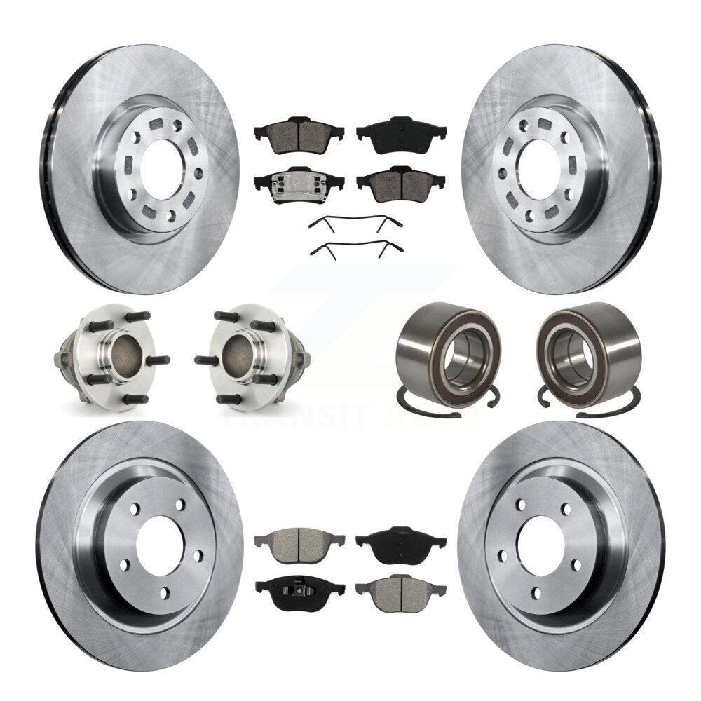 Kit de plaquettes de Rotor de frein à disque, roulement de moyeu avant et arrière (10 pièces) pour Mazda 5 à 02 0 2006