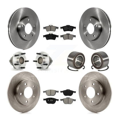Kit de rotors et plaquettes de frein à disque, roulements de moyeu avant et arrière (10 pièces) pour Mazda 3 Sport
