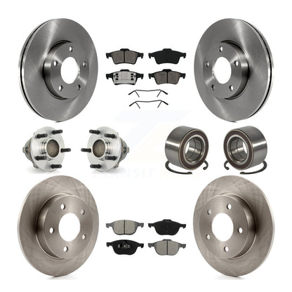 Kit de plaquettes de Rotor de frein, roulement de moyeu avant et arrière (10 pièces) pour Mazda 3 2005 à partir de 01 05