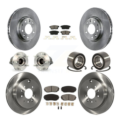 Kit de rotor et de plaquettes de frein avec roulement de moyeu avant et arrière (10 pièces) pour Mazda CX-7 FW 2007 – 2012