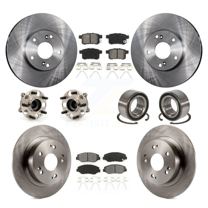 Kit de rotors et plaquettes de frein à disque, roulements de moyeu avant et arrière (10 pièces) pour Honda Accord